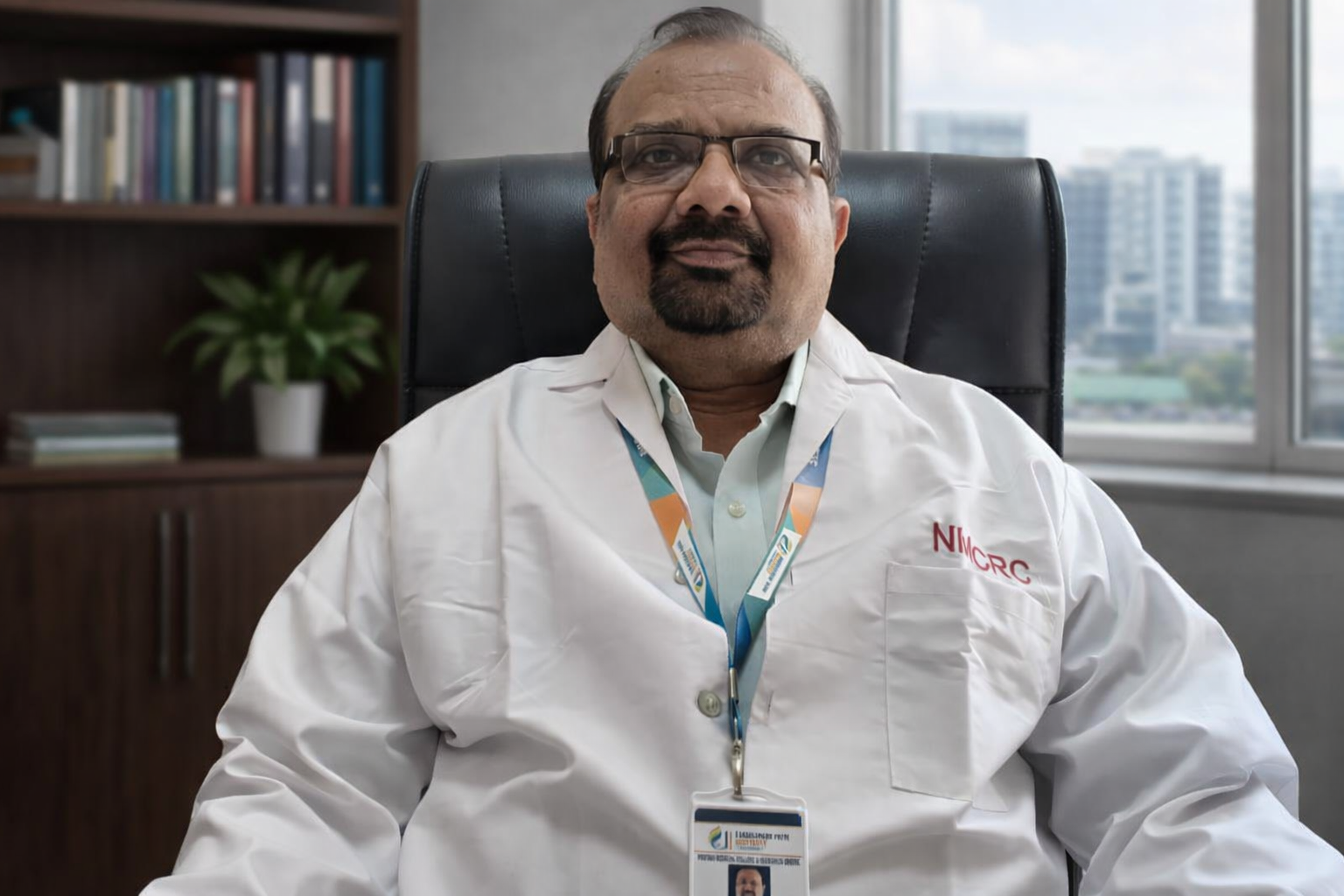 Professional portrait in an office setting